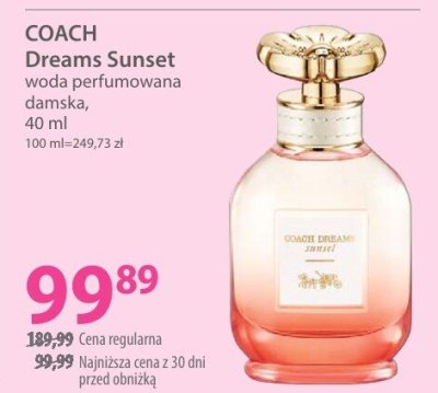 Perfumy COACH Dreams Sunset woda perfumowana damska promocja w Hebe