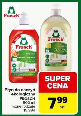 Płyn do naczyń ekologiczny FROSCH różne rodzaje promocja w Carrefour