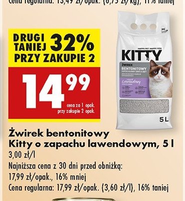Żwirek bentonitowy Kitty promocja