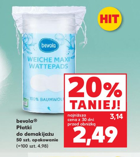 Płatki do demakijażu Bevola promocja w Kaufland