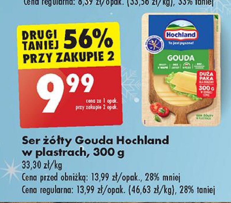 Ser gouda w plastrach - Hochland promocja w Biedronka