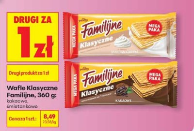Wafle klasyczne - śmietankowe promocja w Biedronka