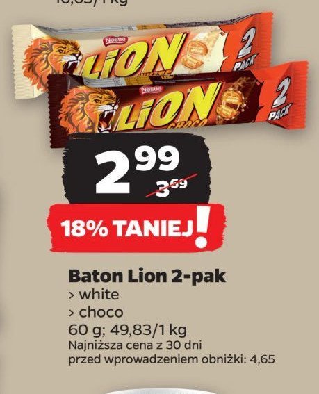 Baton LION CHOCOLATE promocja