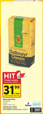Kawa ziarnista Dallmayr Classic promocja w Intermarche