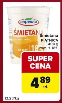 Śmietana PIATNICA promocja w Carrefour Express