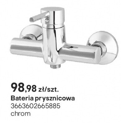 Bateria prysznicowa Cooke&Lewis Salaman chrom promocja w Castorama