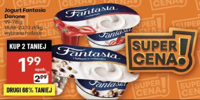 Jogurt Fantasia Danone promocja w Delikatesy Centrum