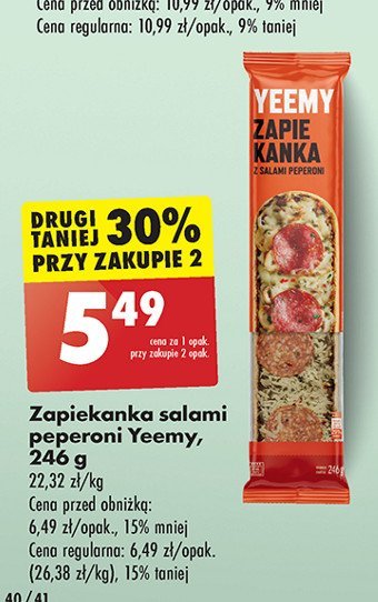 Zapiekanka z salami peperoni Yeemy promocja