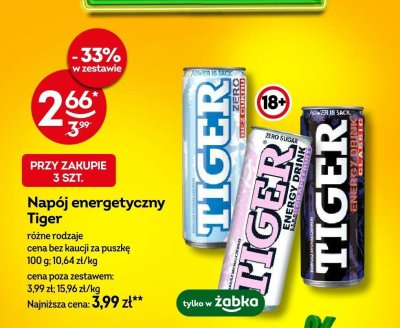 Napój energetyczny Tiger promocja w Żabka