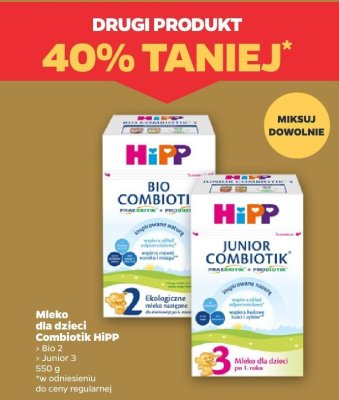 Mleko dla dzieci Combiotik Bio 2 lub Junior 3 DRUGIE -40% promocja w Netto