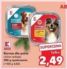 Karma dla psa z drobiem i wołowiną K-classic promocja