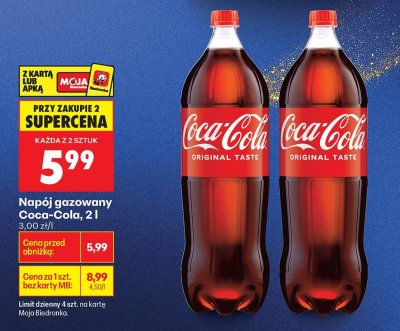 Napój gazowany Coca-Cola Original Taste promocja w Biedronka