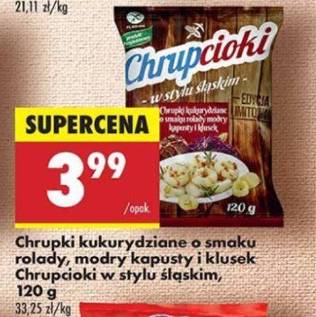 Chrupki chrupcioki o smaku rolady modry kapusty i klusek Eurosnack promocja w Biedronka