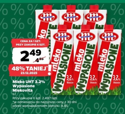 Mleko UHT 3,2% Wypasione promocja w Netto