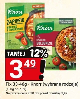 Fix 33-46g - Knorr (wybrane rodzaje) promocja w Hitpol