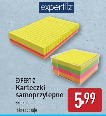 Karteczki samoprzylepne kolorowe Expertiz promocja w Aldi