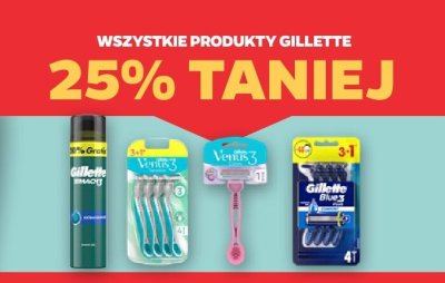 Wszystkie kosmetyki Gillette -25% promocja w Netto