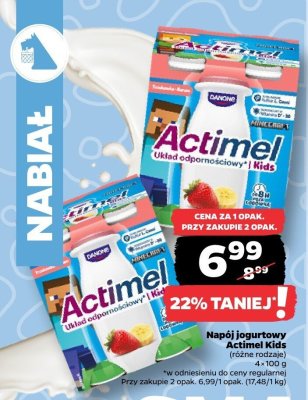 Napój jogurtowy Actimel Kids, różne rodzaje promocja w Netto