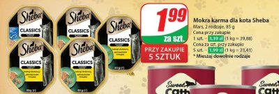 Karma dla kota pate z cielęciną i kurczakiem Sheba classics promocja