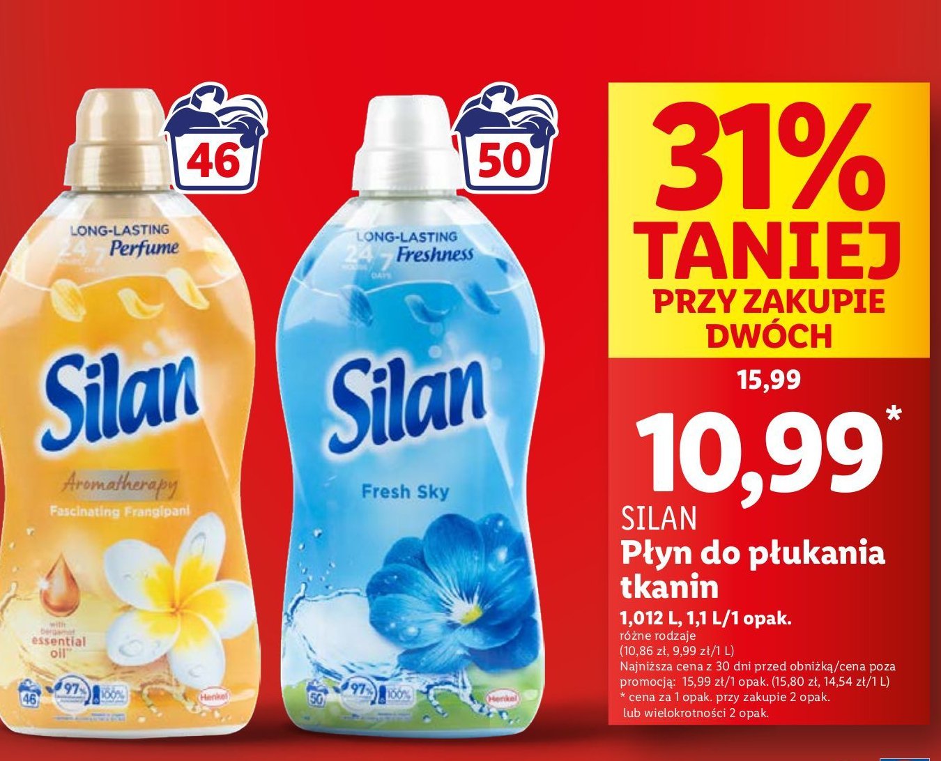 Płyn do płukania fascinating frangipani Silan aromatherapy promocja