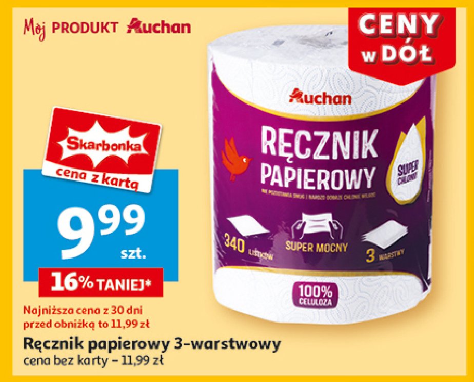 Ręcznik papierowy Auchan promocja w Auchan