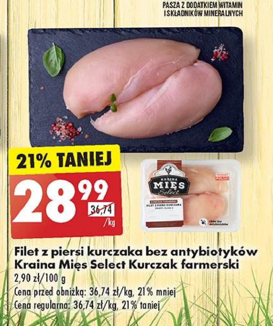 Filet z piersi kurczaka farmerskiego Kraina mięs select promocja