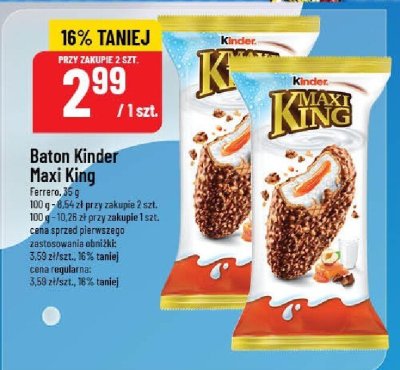 Baton Kinder Maxi King promocja w POLOmarket