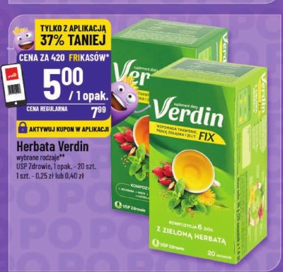 Herbata Verdin wybrane rodzaje promocja w POLOmarket