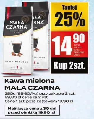 Kawa mielona MAŁA CZARNA 250g promocja w Supeco