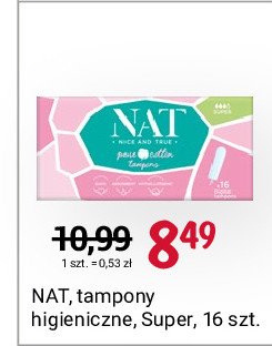 Tampony super plus NAT promocja