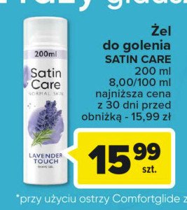 Żel do golenia lavender touch Gillette satin care promocja