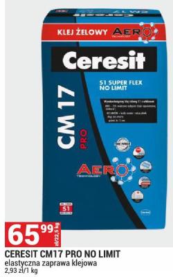 Zaprawa klejowa Ceresit CM17 Pro No Limit promocja w Merkury Market