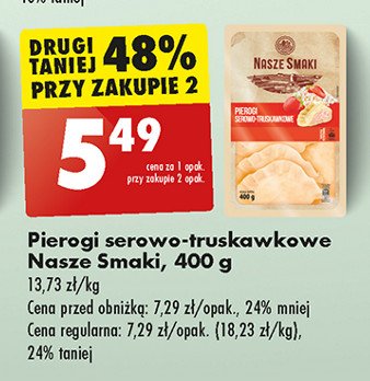 Pierogi serowo-truskawkowe Nasze smaki promocja