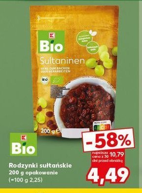 Rodzyńki sułtańskie K-classic bio promocja