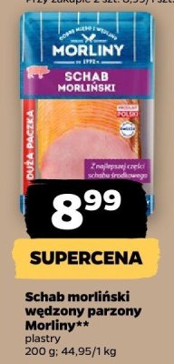 Schab morliński wędzony parzony, plastry promocja w Netto