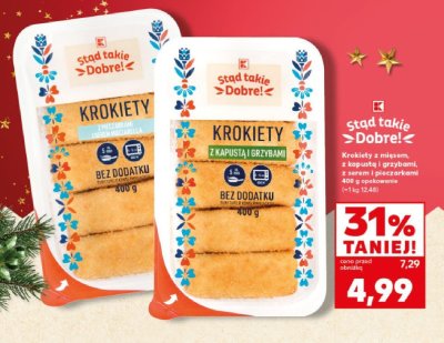 Krokiety z mięsem, z kapustą i grzybami, z serem i pieczarkami 400 g promocja w Kaufland