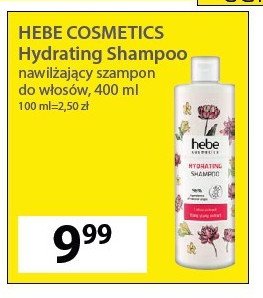 Szampon do włosów hydrating Hebe cosmetics promocja