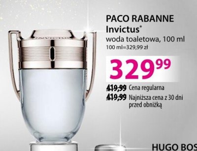 Woda toaletowa PACO RABANNE Invictus 100 ml promocja w Hebe