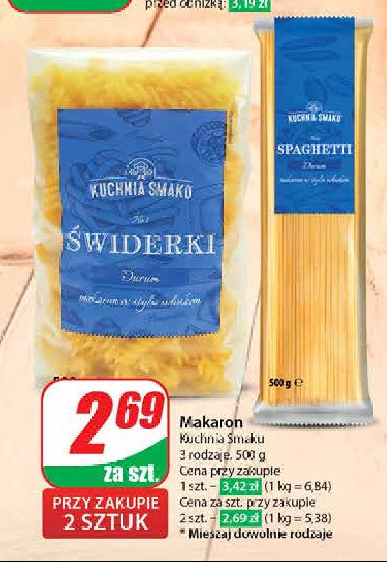 Makaron świderki Kuchnia smaku promocja