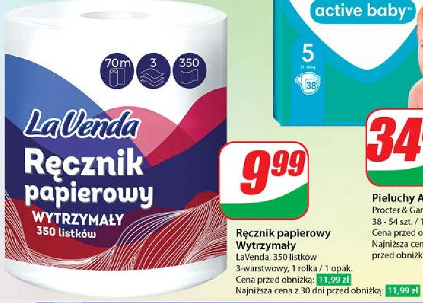 Recznik papierowy Lavenda promocja w Dino
