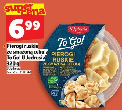 Pierogi ruskie ze smażoną cebulą To Go! U Jędrusia 320 g promocja w TOPAZ