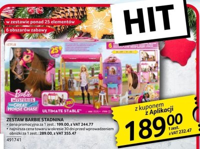 Zestaw Barbie Stadnina promocja w Selgros