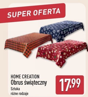 Obrus świąteczny HOME CREATION promocja w Aldi
