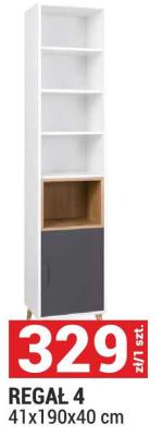 Regał REGAŁ 4 41x190x40 cm promocja w Merkury Market