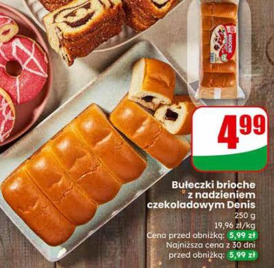 Bułeczki brioche z nadzieniem czekoladowym  promocja w Dino