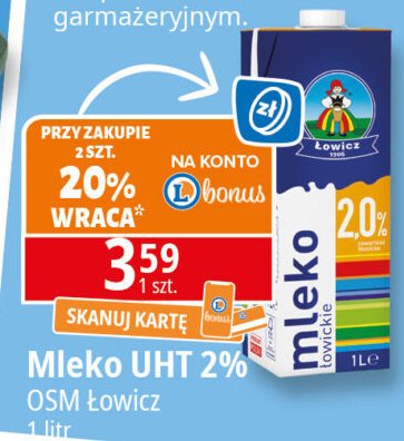 Mleko 2% Łowickie promocja