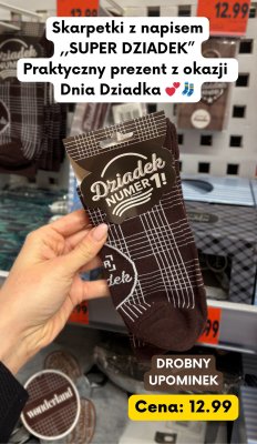 Skarpetki z napisem Super Dziadek promocja w Kaufland