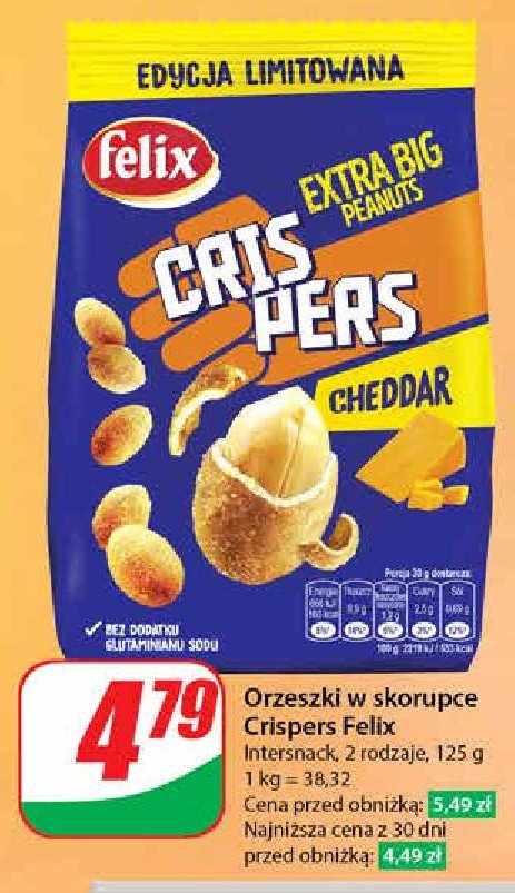 Orzeszki cheddar Felix crispers promocja