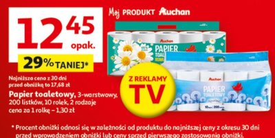 Papier toaletowy Auchan promocja w Auchan