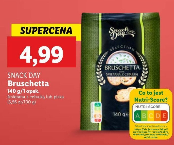 Bruschetta śmietana z cebulką Snack day promocja